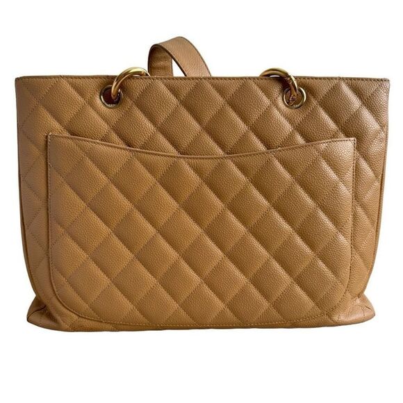 Chanel Grand Shopping Tote Caviar Beige - Picture 6 of 16